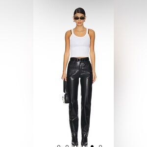 AGOLDE Black Leather Pants
